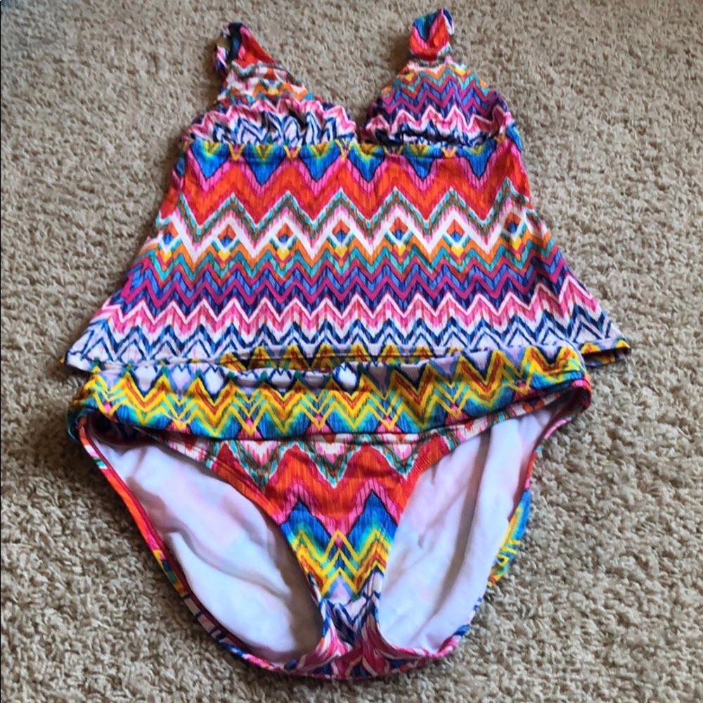 Kenneth Cole Reaction Tankini Swimsuit Size S/M